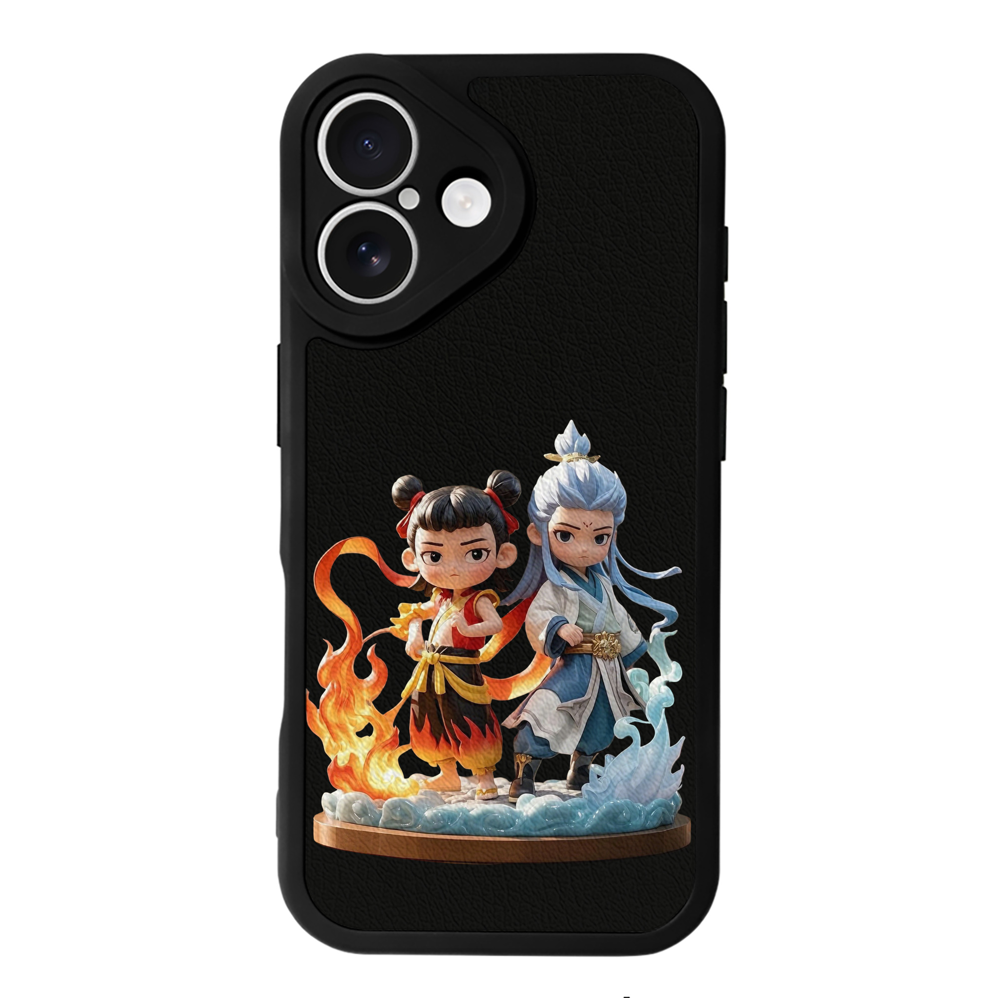 （画像用） Ne Zha 2 ナタ 魔童の大暴れ 【iPhone 16シリーズ対応】シリコンスマホケース（レザー調） 材質：シリコン